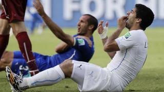 Chiellini admitió que fingió la mordida de Suárez en el Mundial