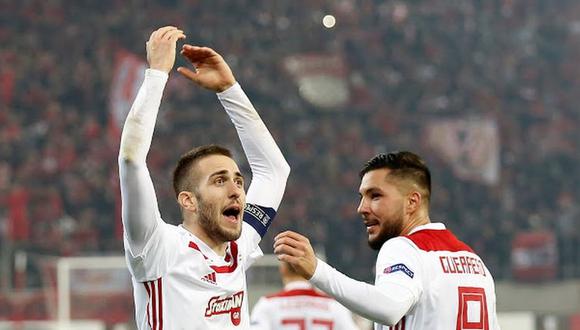 Olympiakos derrotó 3-1 al AC Milan y clasificó a los dieciseisavos de la Europa League. El mencionado encuentro se dio en el estadio Georgios Karaiskakis de El Pireo  (Foto: AFP)