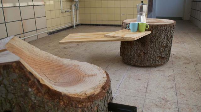 Mira estos hermosos muebles hechos con troncos de árboles - 2