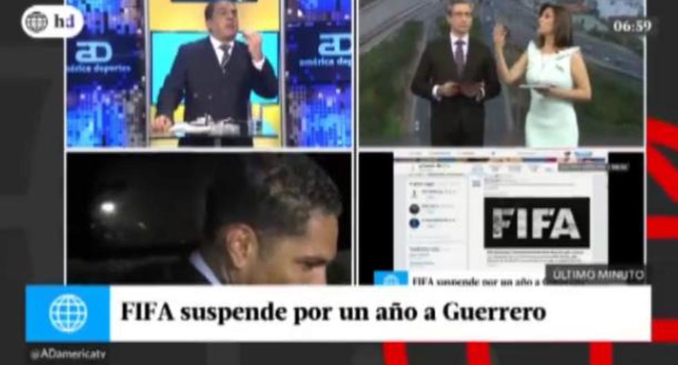 Gonzalo Núñez perdió los papeles tras saber que Paolo Guerrero fue sancionado por un año. (Video: América TV)
