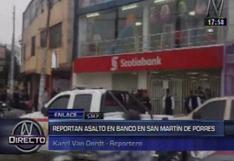 SMP: delincuentes intentaron sin éxito asaltar un banco