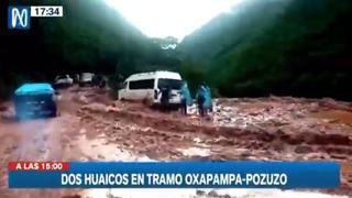 Oxapampa: reportan tránsito restringido por la caída de dos huaicos en la carretera | VIDEO