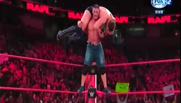 John Cena venció a The Miz en WWE Raw con un super ajuste de actitud. (Foto: captura de video)
