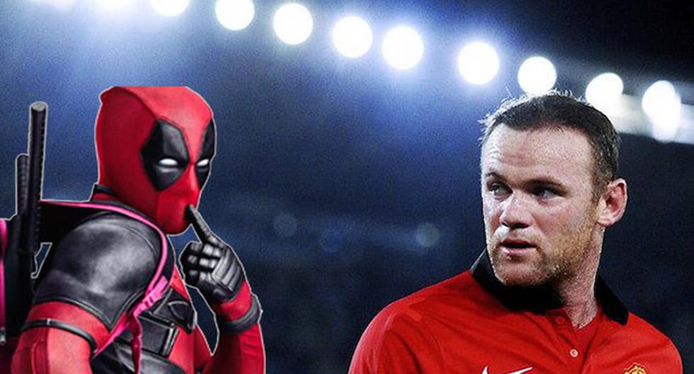 Deadpool sorprendió a Wayne Rooney en los entrenamientos del Manchester United. (Foto: Producción)