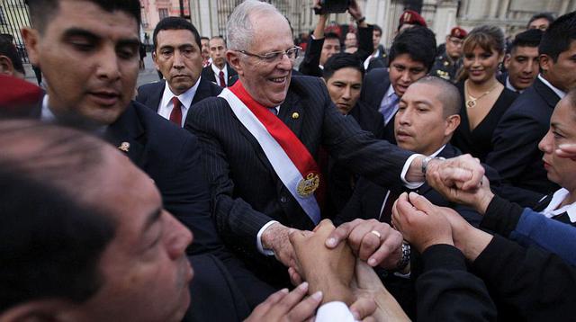 El presidente PPK llegó a Palacio de Gobierno y, durante su primer mes, obtuvo un respaldo de 56% según las primeras cifras de Ipsos Perú. (Archivo El Comercio)