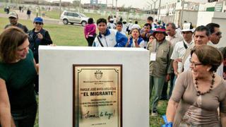 Parque “El Migrante” fue inaugurado por Villarán pero…