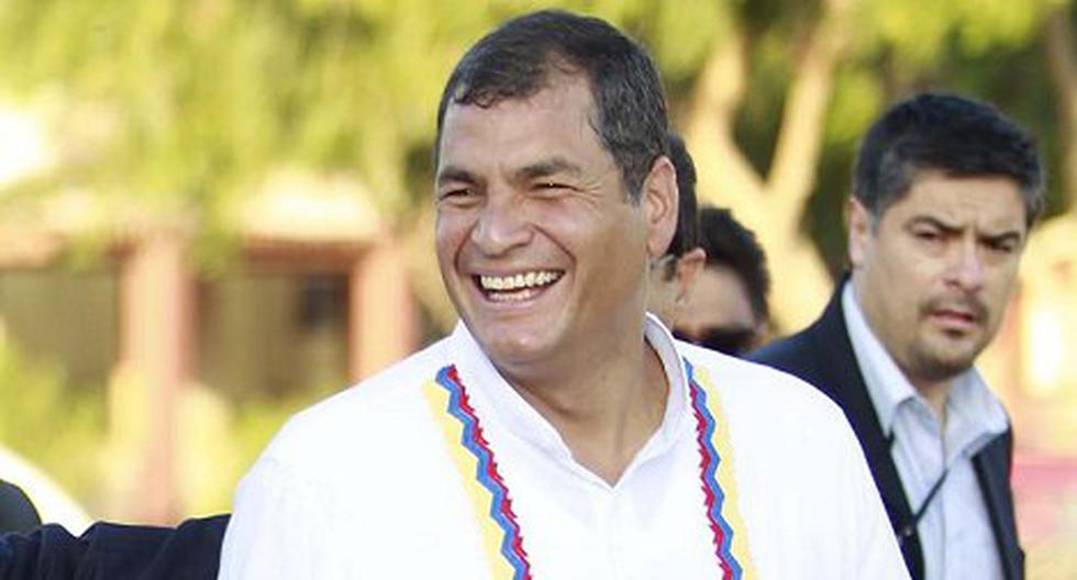 Rafael Correa encantado con gastronomía peruana. (Foto: Andina)