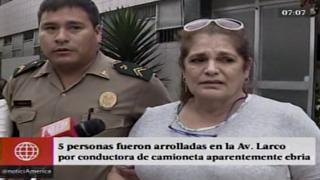 Miraflores: mujer que arrolló a cinco "estaba fuera de sí"