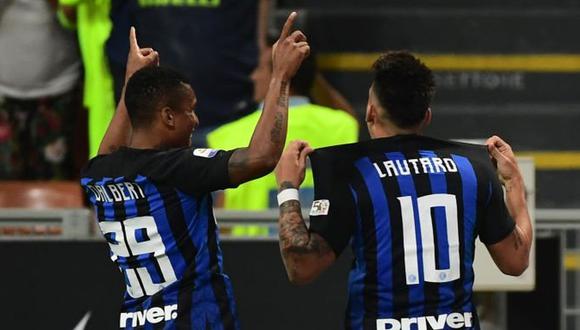 Inter de Milán se midió ante Cagliari por la fecha 7 de la Serie A de Italia. Lautaro Martínez fue el autor del primer del encuentro a los 12 minutos del partido (Foto: agencias)