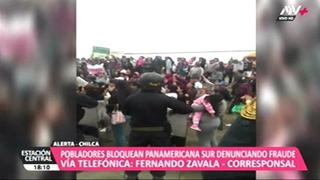 Chilca: vecinos bloquearon Panamericana Sur en protesta por resultados de elecciones