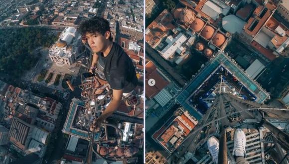 El youtuber Selerdios escaló la Torre Latino de la Ciudad de México y divulgó su acción en redes sociales. (Instagram de Selerdios).