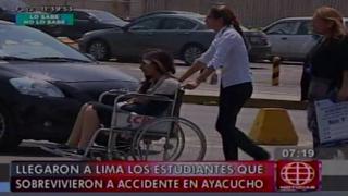 Llegan a Lima sobrevivientes de accidente vehicular en Ayacucho