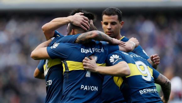 Boca Juniors superó a Chacarita Juniors y sigue firme en la punta del torneo. El único gol del encuentro lo hizo  Cristian Pavón. El colombiano Cardona fue expulsado. (Foto: Boca Juniors)