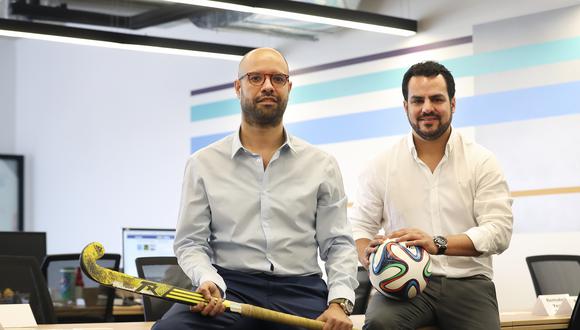 David Ruíz y Julio Medina, cofundadores de Inyogo Sports, comentan que el mercado ecuatoriano tiene mucho potencial, este año miran hacia su consolidación y para el 2023 verán si darán el siguiente paso: entrar a un nuevo mercado. (Foto: Víctor Gonzáles)