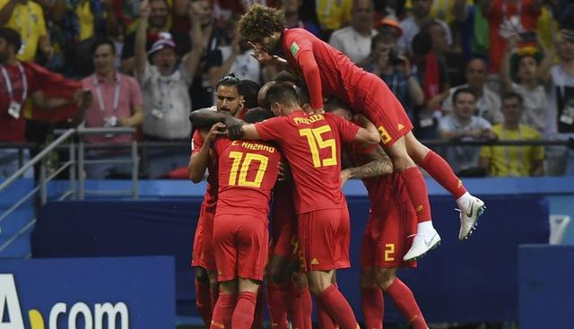 Bélgica no ocultó su emoción tras la apertura del marcador. (AFP)
