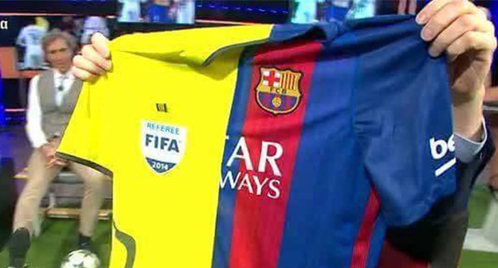 En redes sociales se ha armado el bolondrón luego de que un periodista de a conocer la nueva camiseta del Barcelona. (Foto: Captura YouTube)