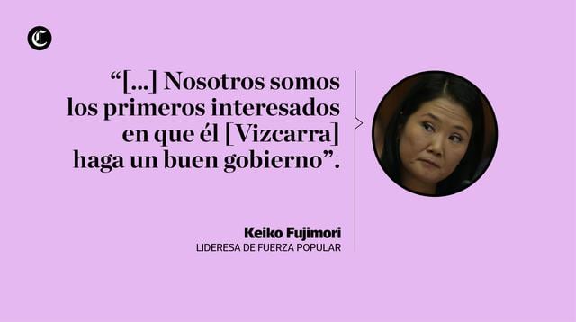 Las frases que dejó esta mañana Keiko Fujimori sobre las reuniones reservadas que sostuvo con el presidente Martín Vizcarra. (Composición: Solange Ávila / El Comercio)