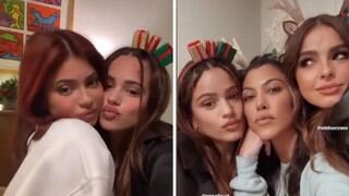 Rosalía muestra la velada navideña que tuvo con Kylie Jenner y Kourtney Kardashian VIDEO 