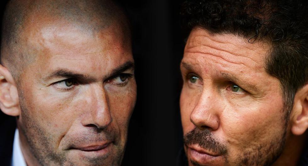 El Real Madrid vs Atlético Madrid por semifinales de Champions League será también un duelo entre los técnico Zinedine Zidane y Diego Simeone. (Foto: Getty Images)