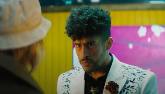 Bad Bunny interpretar a 'El Lobo' en la nueva película "Tren Bala", donde comparte roles con Brad Pitt. (Foto: Captura de YouTube)