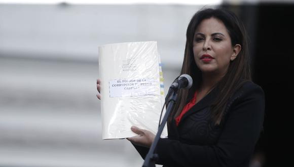 Con 7 votos en contra, el grupo de trabajo parlamentario desestimó el informe que planteaba suspender a la congresista por sus expresiones contra la ministra Betssy Chávez. (Foto: El Comercio)