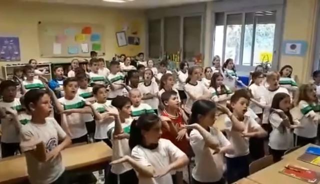 Los alumnos de tercer grado de primaria de un colegio de España se volvieron viral en YouTube por la peculiar forma de aprender en un video el curso de Geometría. (Foto: captura)