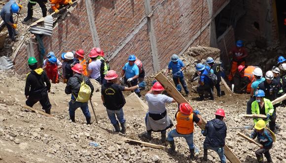 El deslizamiento en el centro poblado de Retamas, provincia de Pataz, La Libertad, dejó ocho personas fallecidas, tres de ellas menores de edad. (Foto: Presidencia de la República)