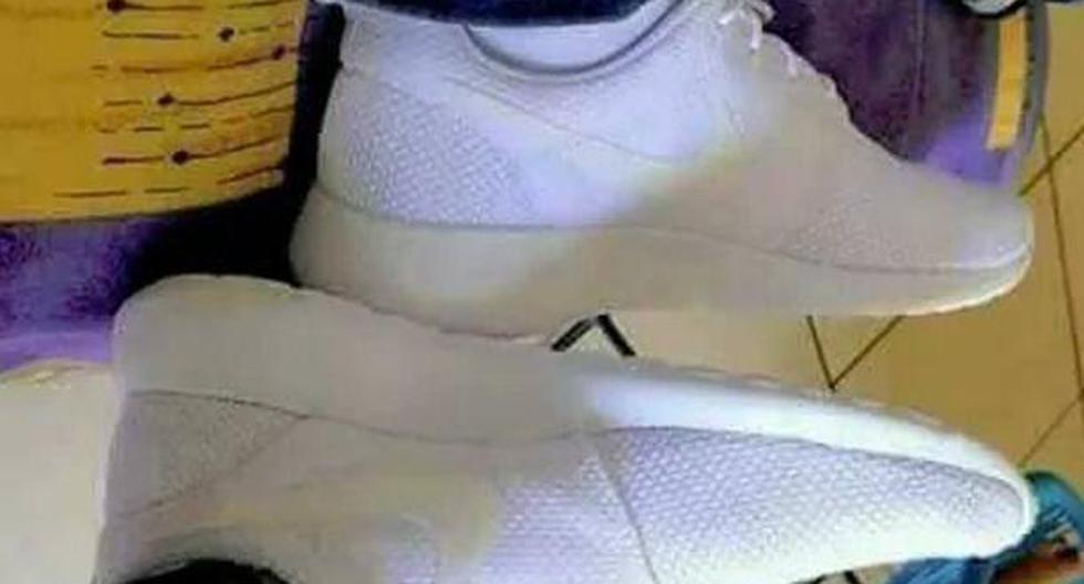 Facebook: hombre presumió sus zapatillas en la red y se llevó desgarrador final al salir a la calle. (foto: captura)