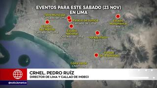 INDECI aseguró que Lima no está preparada para los 8 eventos de este sábado 23