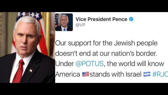 Mike Pence confundió la bandera de Nicaragua con la de Israel