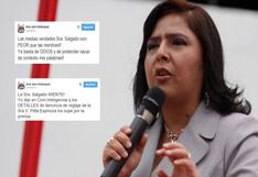Ana Jara arremete en Twitter por debate de censura en su contra