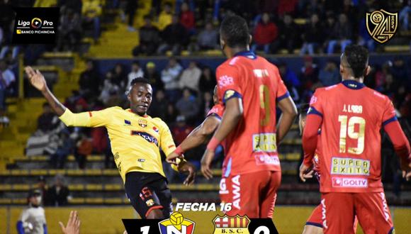 El Nacional venció 1-0 al Barcelona de Guayaquil por la Serie A de Ecuador | Foto: Barcelona