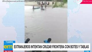 Tumbes: extranjeros intentaron cruzar la frontera con botes