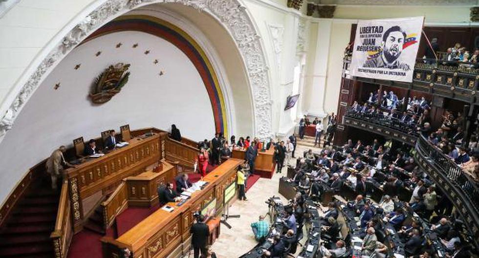 Vista general del hemiciclo de sesiones de la Asamblea Nacional de Venezuela este martes, en Caracas, Venezuela. (Foto: EFE)
