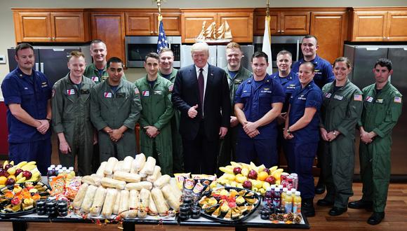 Donald Trump envía mensaje político a militares por el día de Acción de Gracias. (AFP).