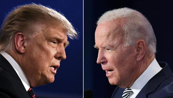 El presidente de los Estados Unidos, Donald Trump (izq.) y el exvicepresidente demócrata Joe Biden. (Foto: JIM WATSON y SAUL LOEB / AFP).