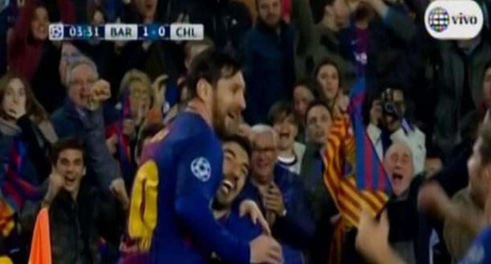 Lionel Messi abrió el marcador a los 3 minutos de juego | Foto: captura
