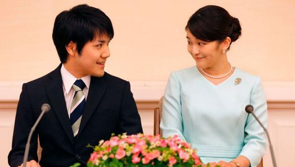 La princesa Mako y su prometido, Kei Komuro, se casan el 26 de octubre. (Getty Images).