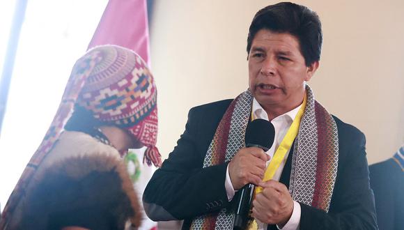 Pedro Castillo participó en una actividad por el aniversario de Pasco. (foto: Presidencia)