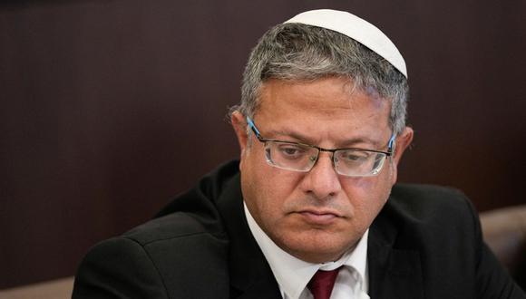 El Ministro de Seguridad Nacional de Israel, Itamar Ben-Gvir, asiste a la reunión semanal del Gabinete en Jerusalén el 10 de septiembre de 2023 | Foto: Ohad Zwigenberg / AFP