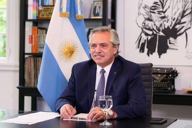 El presidente de Argentina Alberto Fernández. (AFP).