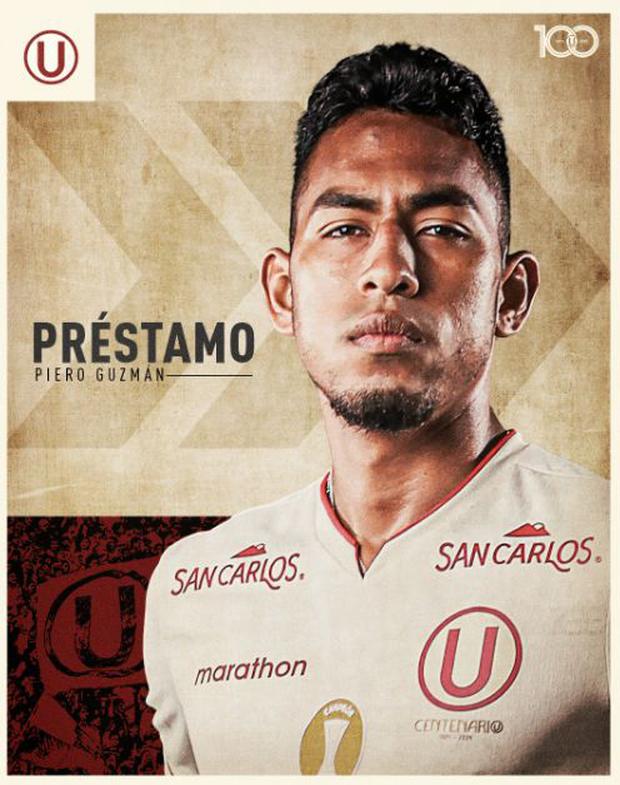 Piero Guzmán jugará a préstamo en Cusco FC. Así lo dio a conocer el club Universitario de Deportes