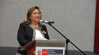 Ministra Choquehuanca pide celeridad en la captura de violadores de menores