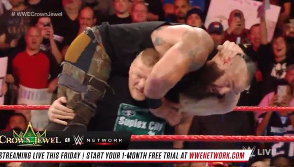 Brock Lesnar aplicó F5 a Braun Strowman en WWE RAW | Foto: WWE
