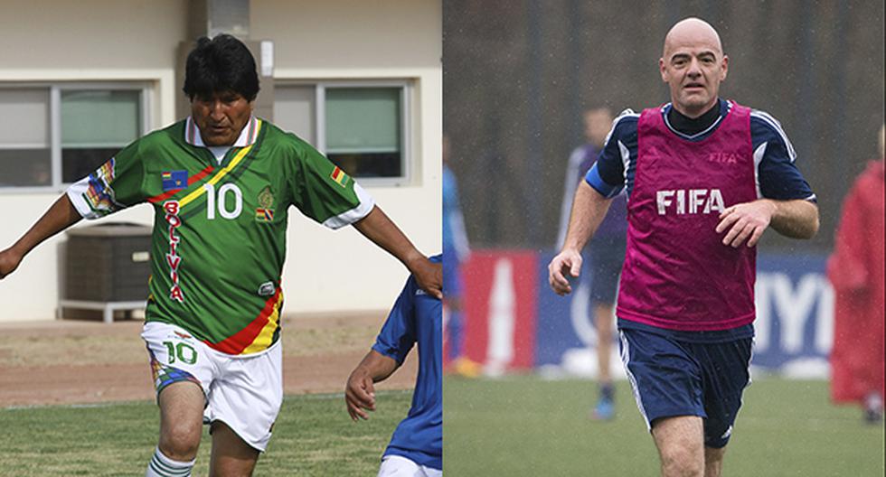 Evo Morales y Gianni Infantino jugarán un partido de fútbol en Bolivia. (Foto: Getty Images/Producción)