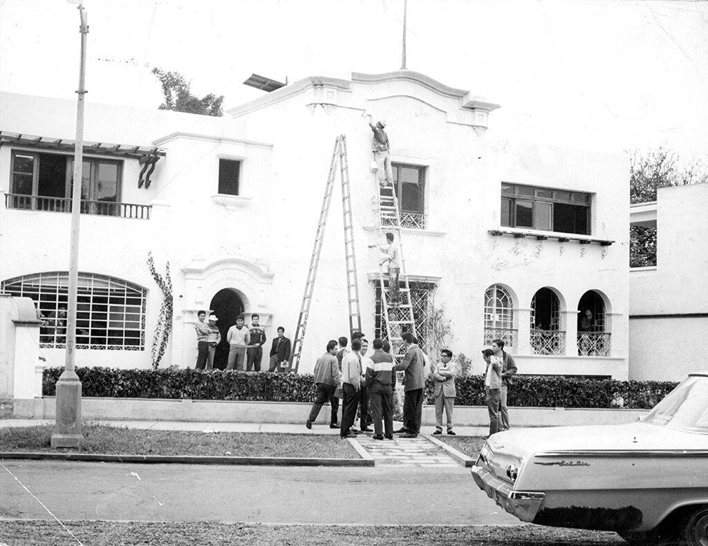 El 15 de mayo de 1963, se tomó foto de la fachada del primer local de la Universidad de Lima, ubicado en Jesús María. (Foto: GEC Archivo Histórico)