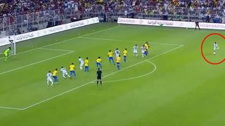 Argentina vs. Brasil EN VIVO: Dybala quiso emular a Messi con este remate de tiro libre | VIDEO