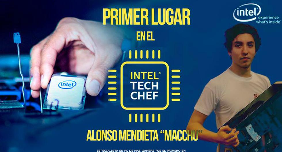 Alonso “Macchu” Mendieta ganó la primera edición del Intel Tech Chef, superando al chileno Jeremy Perez y al argentino Nicolas Fischman. (Foto: Intel)