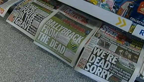 La prensa en Irlanda reveló el engaño sobre la muerte del futbolista español Fernando Lafuente.