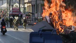 Choques durante la huelga general en Grecia [VIDEO]